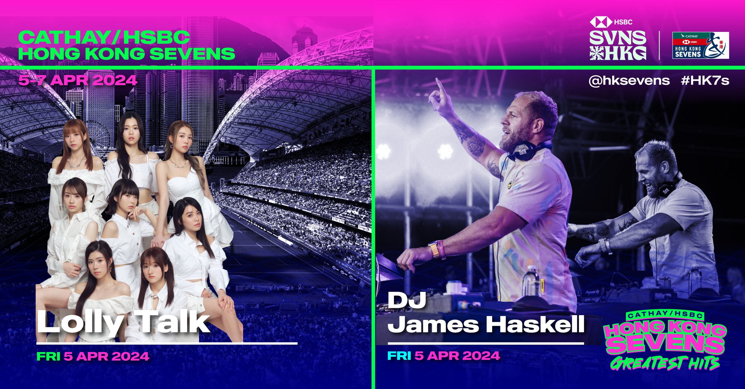 Cathay/HSBC Hong Kong Sevens 2024 serves up swansong for Hong Kong Stadium with The Wailers, Journey’s Arnel Pineda, Celine Tam, Cantopop sensations Lolly Talk and rugby star / DJ James Haskell